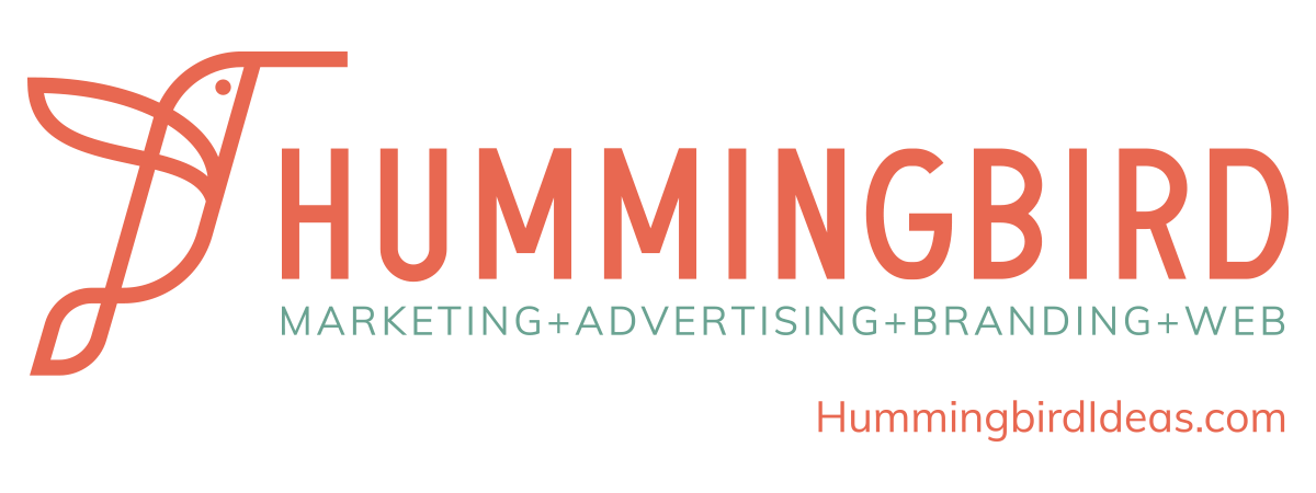 logo for Hummingbird Ideas advertising agency in Mobile, Alabama